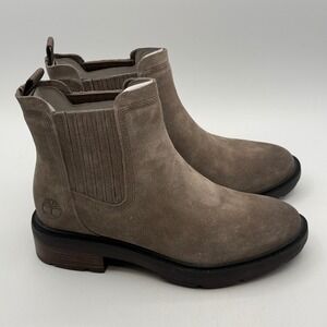 Timberland Cortina Valley Shoes Womens Size 6.5 Taupe Grey Chelsea TB 0A2PBB